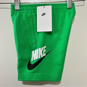 Nike Pre-School Club French Terry Shorts, Green Shock